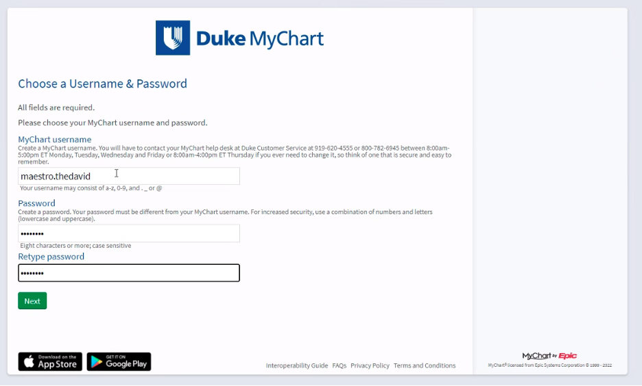 Creating A Duke MyChart Account Without An Activation Code Duke Health