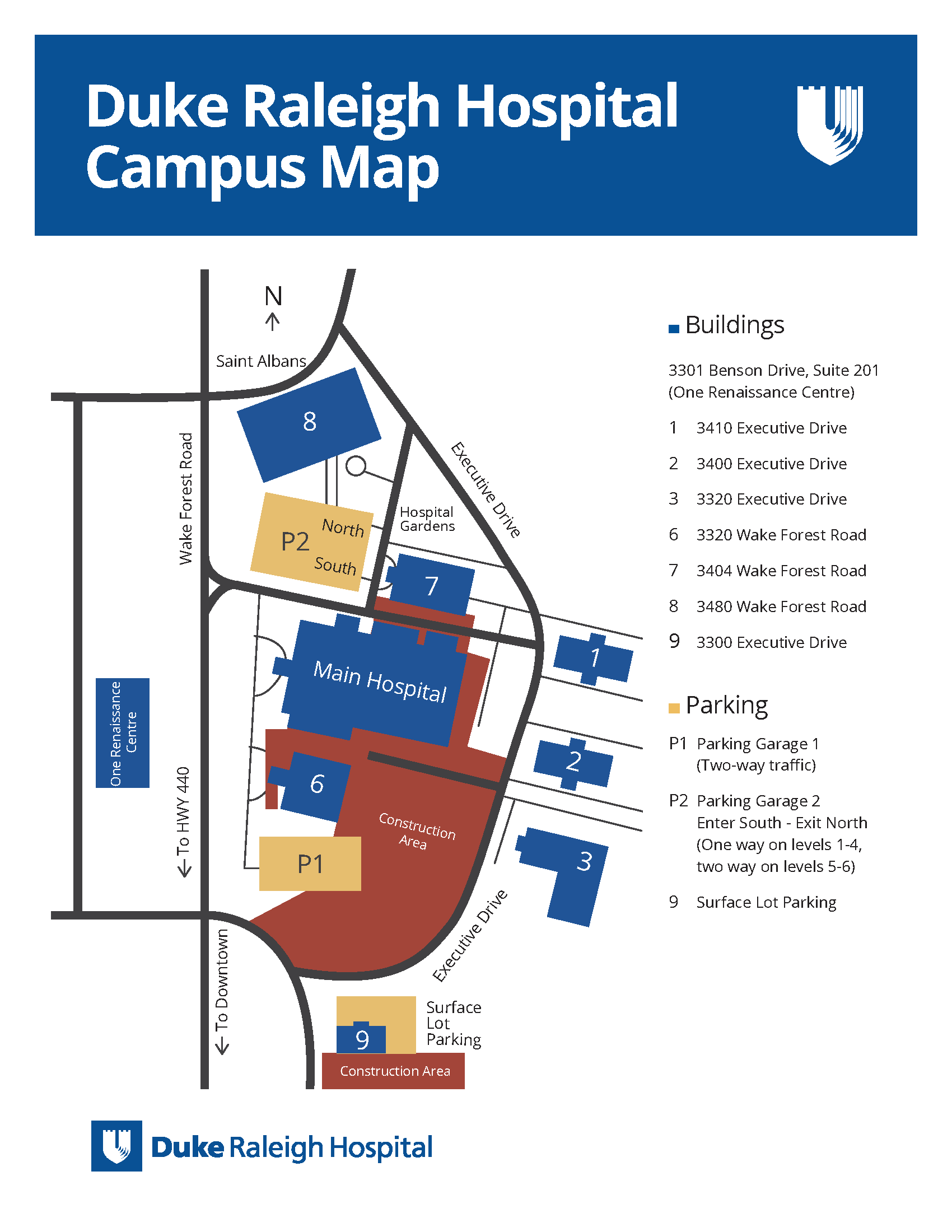 Duke Raleigh Hospital Campus Map Mob6 10 18 19 0 